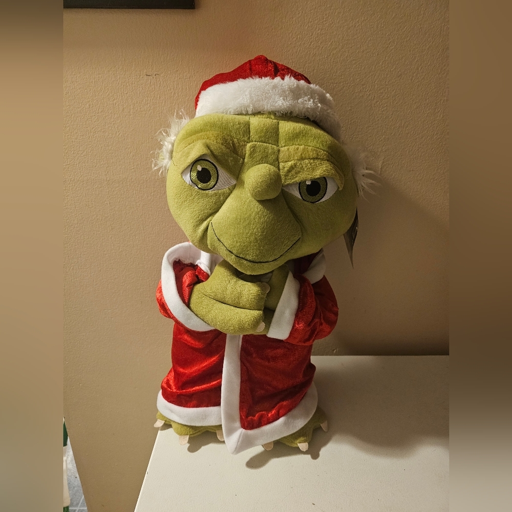 Star Wars Yoda Santa Clause Christmas Door Greeter 21in NWT